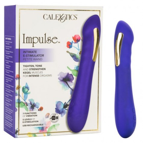 Фиолетовый вибратор с электростимуляцией Intimate E-Stimulator Petite Wand - 18,5 см.